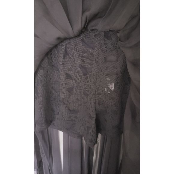 Lotus Threads Chiffon Maxi Overlay Lace Romper - Picture 8 of 8